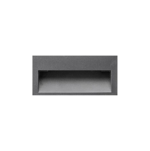[16.AA68.2000.09] Aleo Rec Embutido Pared Exterior Led 2,8W 3000K 44x60º IP65 220V Gris Grafito