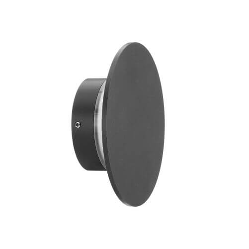 [13.AA64.1000.09] Merlin R Aplique Pared Exterior Led 8W 3000K 360º IP66 Dim TRIAC Gris Grafito