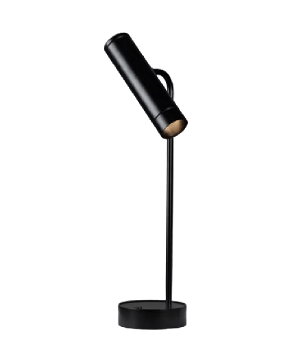 [CV02-03] Cavia Lampara De Mesa h.58Cm Gu10 10W 220V On-Off Negro Semimate