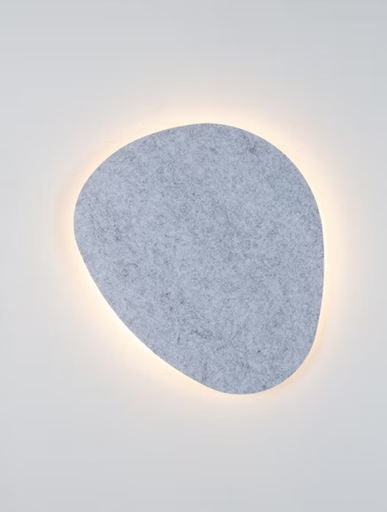 [EC14-02] Eclipse Stone Fieltro Chico Aplique Di.54Cm Led 22W 3000K Fieltro Gris Claro