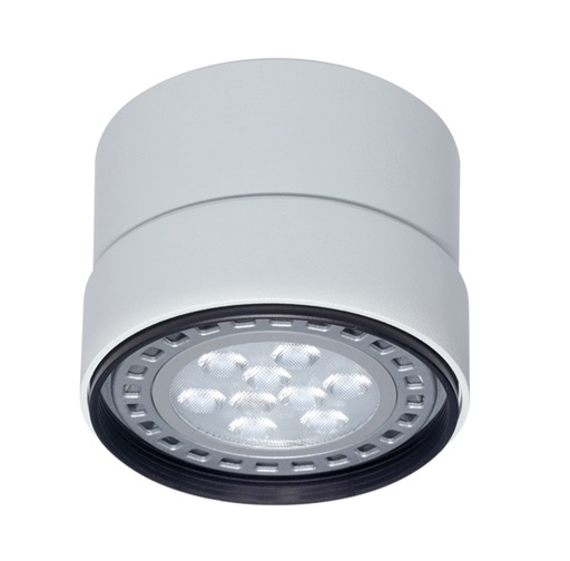 [1402.01] Onn Plafon Redondo Fijo 1Luz AR111 GU10 Di.120x90mm Blanco Texturado