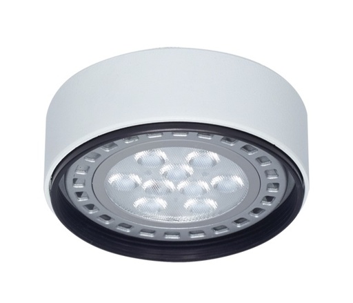[1422.01] Onn Semi Embutido Redondo Fijo 1Luz AR111 GU10 Di.120x35mm Blanco Texturado