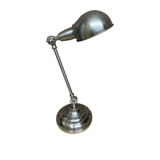 [LM-955-S-PL] Lampara de Escritorio Articulada Simple H.20cm 1L E27 Platil